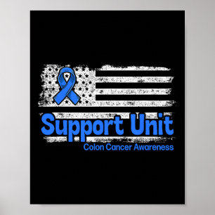 Poster Unité de soutien contre le cancer du côlon Drapeau
