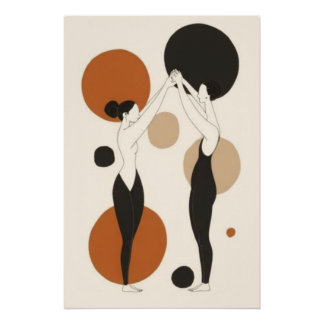 Poster Unité en Mouvement | Connexion Féminine Moderne Ab