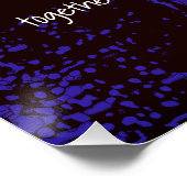Poster "Unité" en violet, tons verts, noir (Coin)