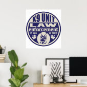 Poster Unité K9 En Chiens Nous Avons Confiance En Bleu (Bureau à domicile)