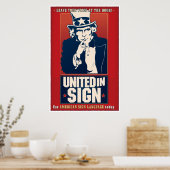 Poster United in Sign (ASL) (Cuisine)