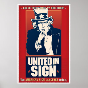 Poster United in Sign (ASL)