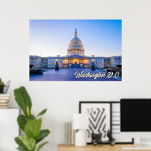 Poster United States Capital Building, Washington, D.C. (Bureau à domicile)