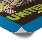 Poster United States Line, Leviathan à Dock (Coin)