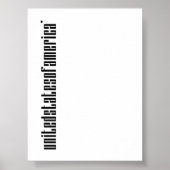 Poster United States of America - minimalistic typography (Devant)