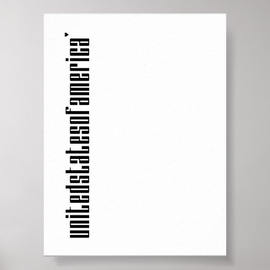 Poster United States of America - minimalistic typography (Devant)