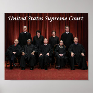 Poster United States Supreme Court Justices 2018