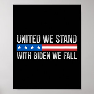 Poster United We Stand - Avec Biden We Fall - Vintage Sty