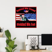 Poster United We Stand Divided We Fall (Bureau à domicile)