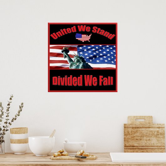 Poster United We Stand Divided We Fall (Cuisine)