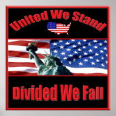 Poster United We Stand Divided We Fall (Devant)