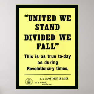 Poster United We Stand ~ Vintage Patriotic