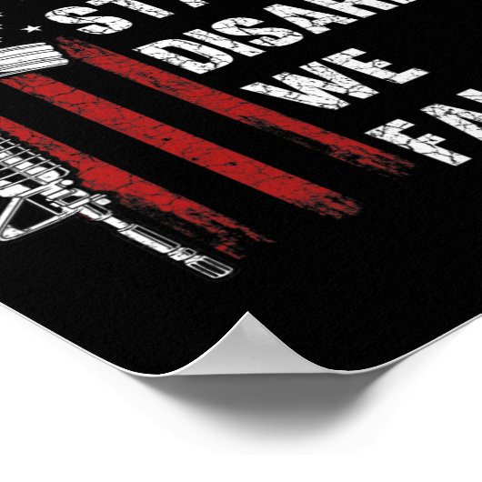 Poster United We Stress Désarmé We Fall Gun Rights Americ (Coin)