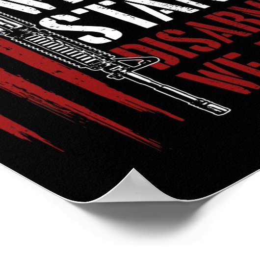 Poster United We Stress Désarmé We Fall Gun Rights Americ (Coin)