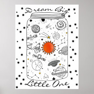 Poster Univers dans un pot rêve grand petit un