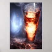 Poster Univers dans un verre dans l'espace | AI Art Poste (Devant)