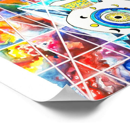 Poster Univers en verre (Coin)