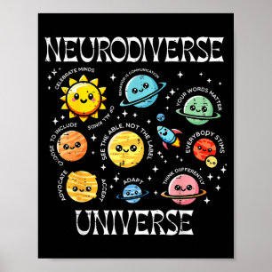 Poster Univers neurodiverse autistique espace de sensibil