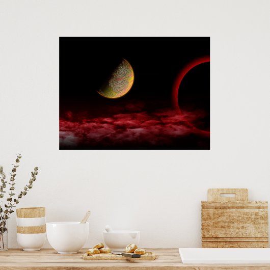 Poster Univers rouge (Cuisine)