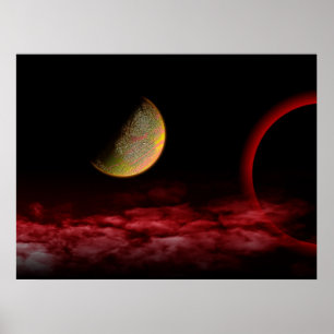Poster Univers rouge
