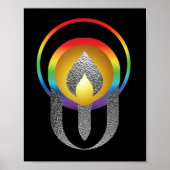 Poster Universalisme unitaire stylisé chalice flamboyante (Devant)