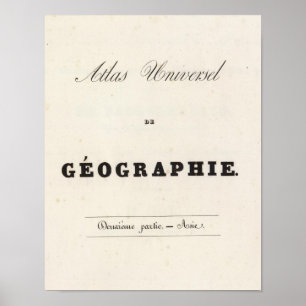 Poster Universel Asie d'atlas de demi de titre