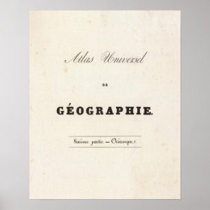 Poster Universel Océanie d'atlas de demi de titre