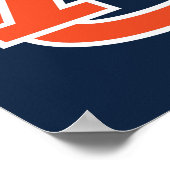 Poster Université d'Auburn | Auburn UA Logo (Coin)