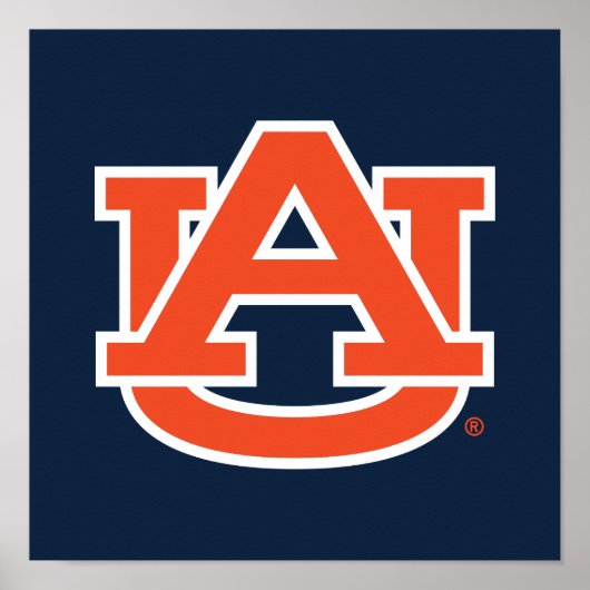 Poster Université d'Auburn | Auburn UA Logo (Devant)