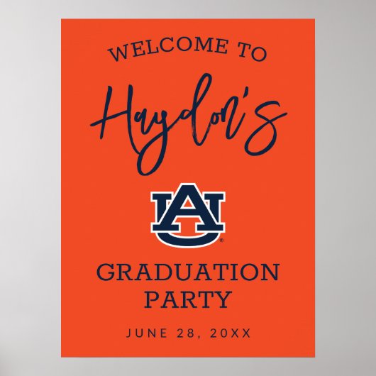 Poster Université d'Auburn | Graduation Party (Devant)