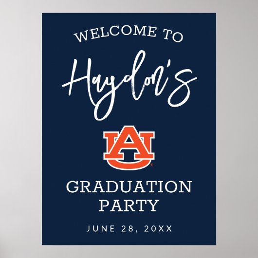 Poster Université d'Auburn | Graduation Party (Devant)