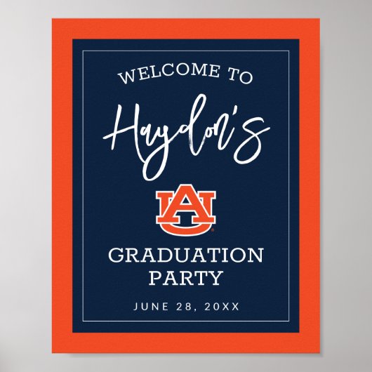 Poster Université d'Auburn | Graduation Party (Devant)