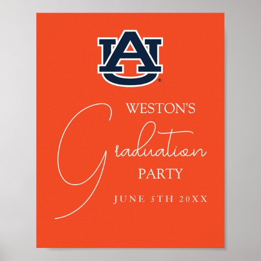 Poster Université d'Auburn | Graduation Party (Devant)