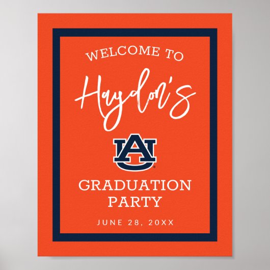 Poster Université d'Auburn | Graduation Party (Devant)
