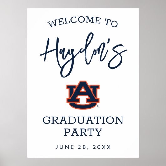 Poster Université d'Auburn | Graduation Party (Devant)