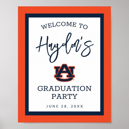 Poster Université d'Auburn | Graduation Party (Devant)