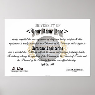 Poster Université de diplôme de Jupiter