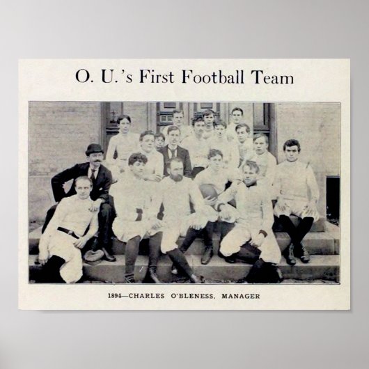 Poster Université de l'Ohio - Première équipe de football (Devant)