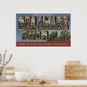 Poster Université de Wesleyan - Scènes de grandes lettres (Cuisine)