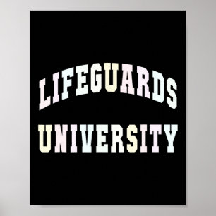 Poster Université drôle de sauveteurs Voyage de plage Nag