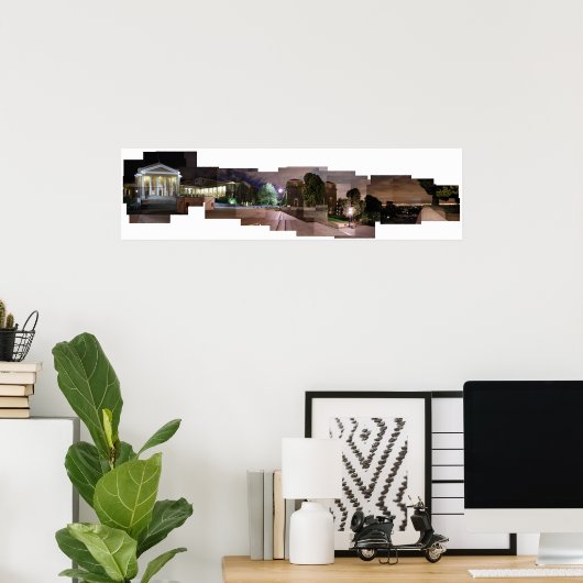 Poster Université du Cap à la nuit (Bureau à domicile)