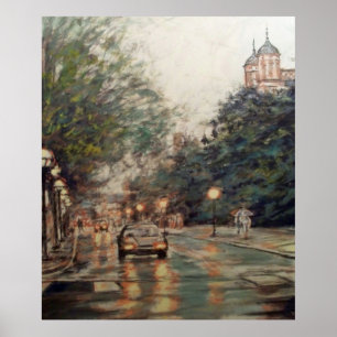 Poster Université du Michigan Scène de Lawquad vers les a