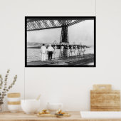 Poster Université du Wisconsin Varsity Rowing 1914 (Cuisine)