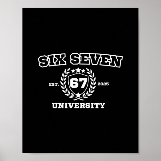 Poster Université Six Sept Bruh 67 Mème (Devant)