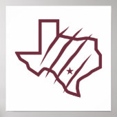 Poster Université Texas A&M de San Antonio | Logo d'état (Devant)