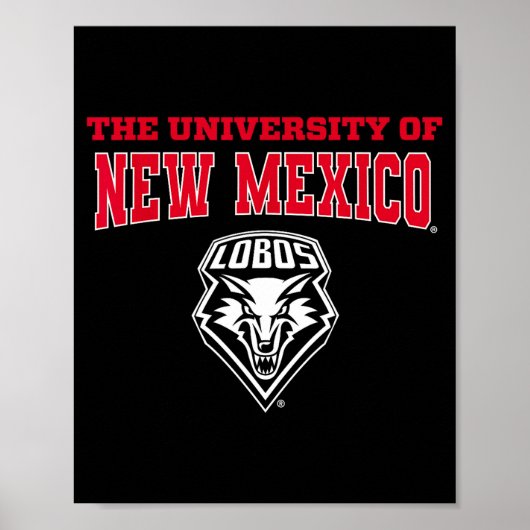 Poster University Of New Mexico Unm Lobos Ncaa Unm&#; (Devant)