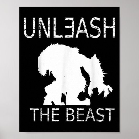Poster Unleahe Workout Motivation Gym Graphic (Devant)