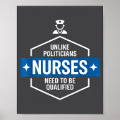 Poster Unlike Liticians Nurses Need To Be Qualified Sarca (Devant)