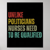 Poster Unlike Liticians Nurses Need To Be Qualified Sarca (Devant)