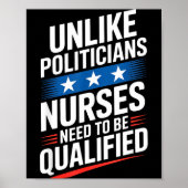 Poster Unlike Liticians Nurses Need To Be Qualified Sarca (Devant)